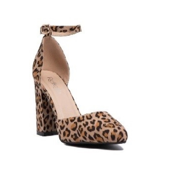 The NEW Boutique Shoes - Leopard Ankle Strap Pumps